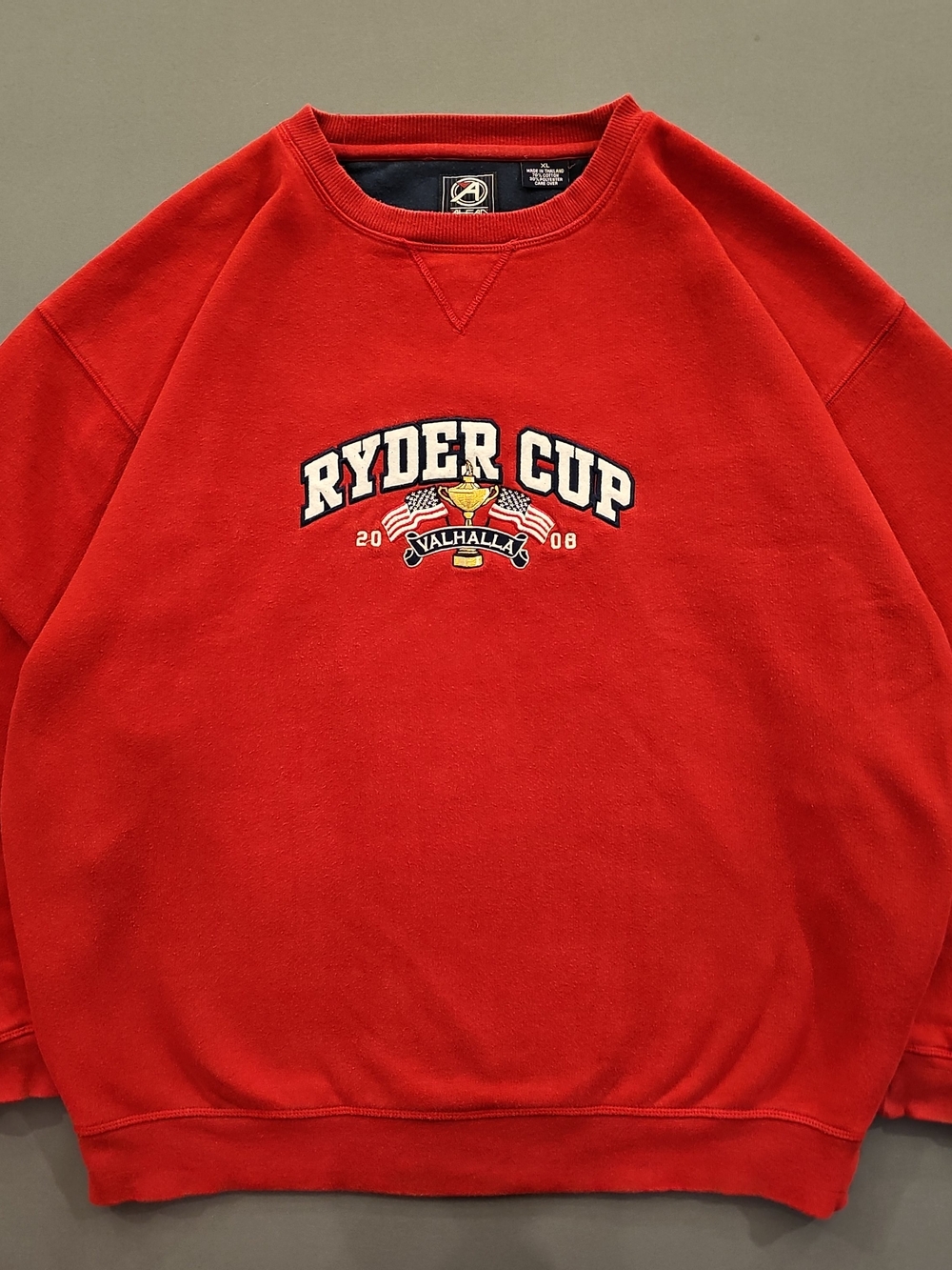 Vintage Y2K 2008 Ryder Cup Valhalla Golf Sweatshirt Red XL - Ahead Authentic